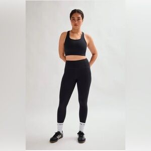 Girlfriend Collective High Rise 7/8 Length Leggings Medium‎ Black Compressive